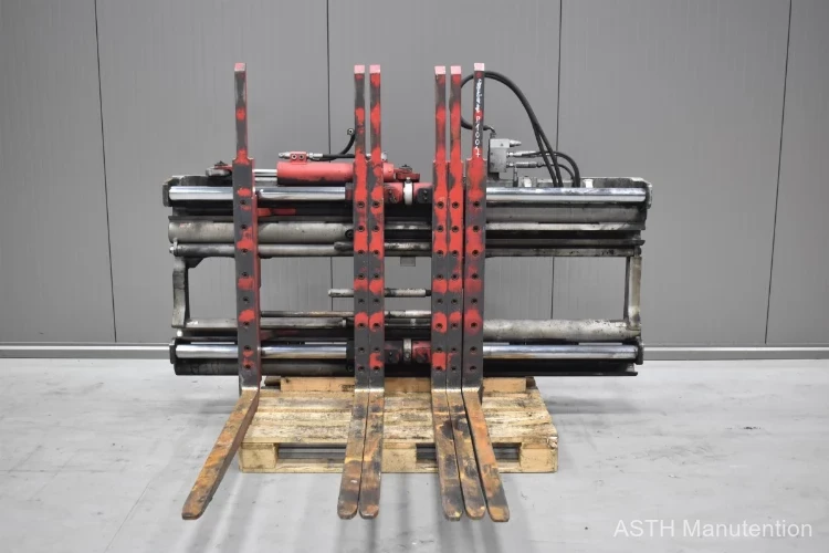 Triple pallet handler with side-shift